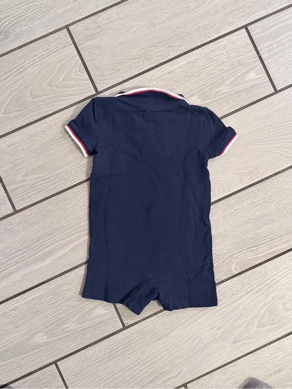 Ralph Lauren Navy Polo Baby Romper with Red Pony size 12 months